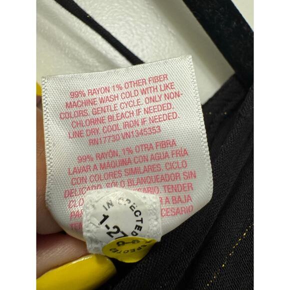 Xhilaration Black/Gold V-Neck Beach Swim Cover Up Tunic Top Size Medium NWT - Picture 6 of 7